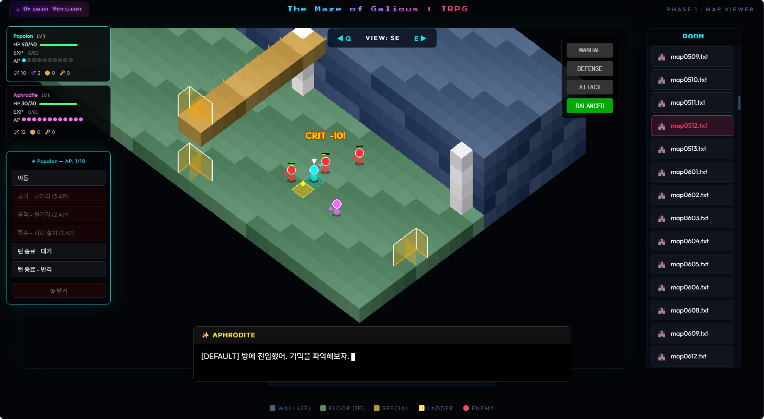 Dice rolling and real-time hybrid combat simulation screen for TRPG systems